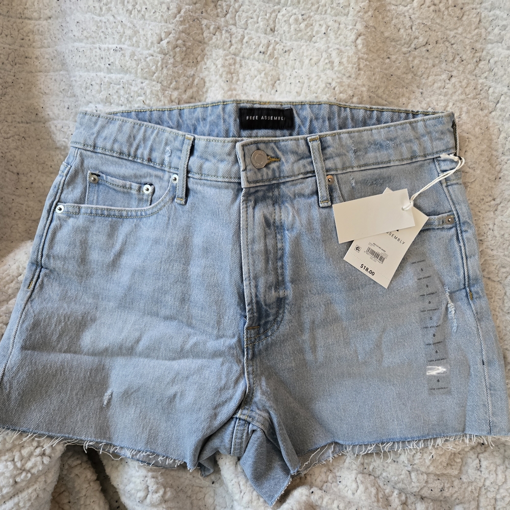 NWT Free Assembly Light Blue Denim Shorts